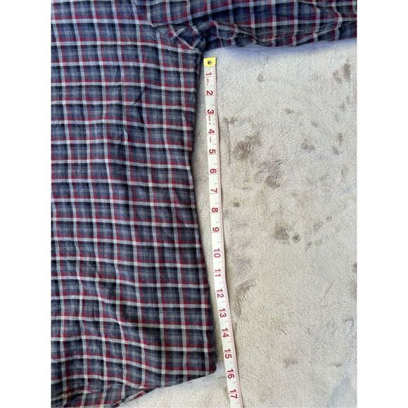 Ledbury Men’s Red Gray Plaid Long Sleeve Classic Fit Button-Down Shirt Size 2XL - Picture 3 of 6